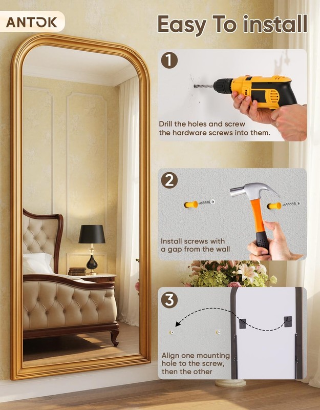 71"x32" Oversized Full Length Mirror, Extra Large Floor Mirror Freestanding o... gallery