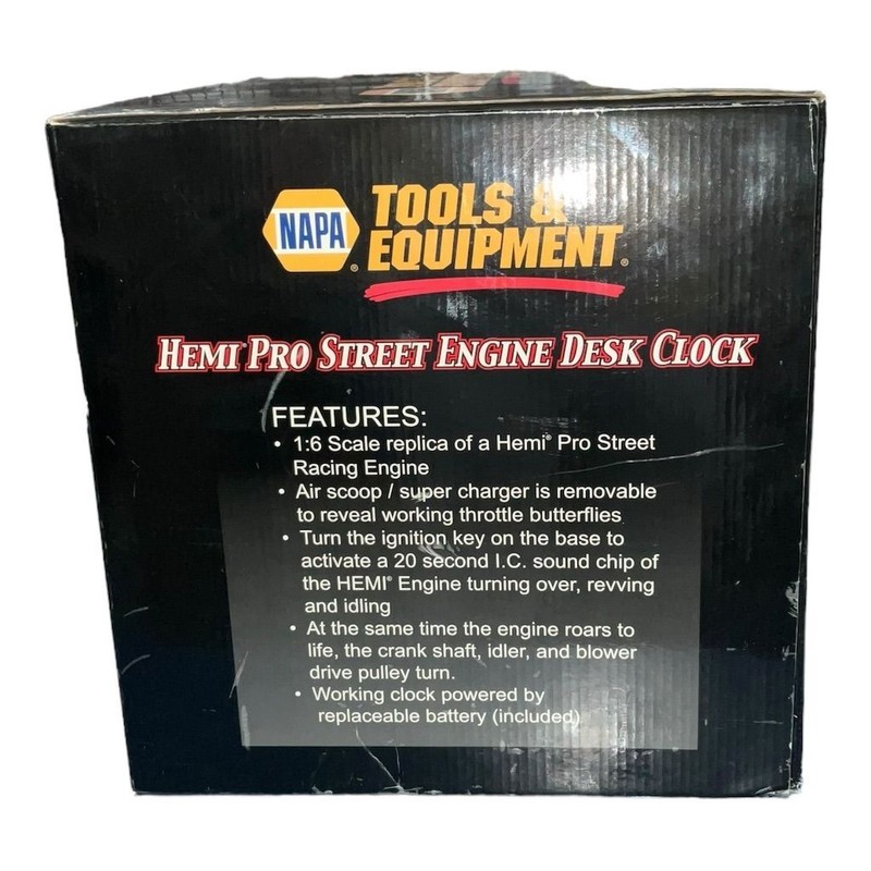 NAPA Tools Hemi Pro Street Engine Desk Clock Multicolor Automotive Analog Quartz gallery