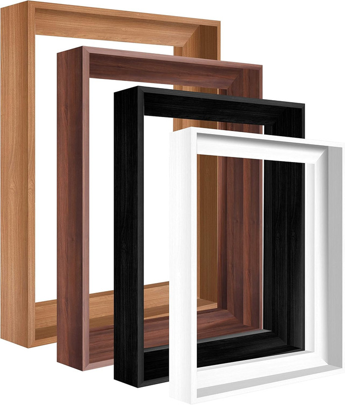 Dark Brown 24×30″ DIY Canvas Floater Frame – 1.25″ Deep Picture Frame