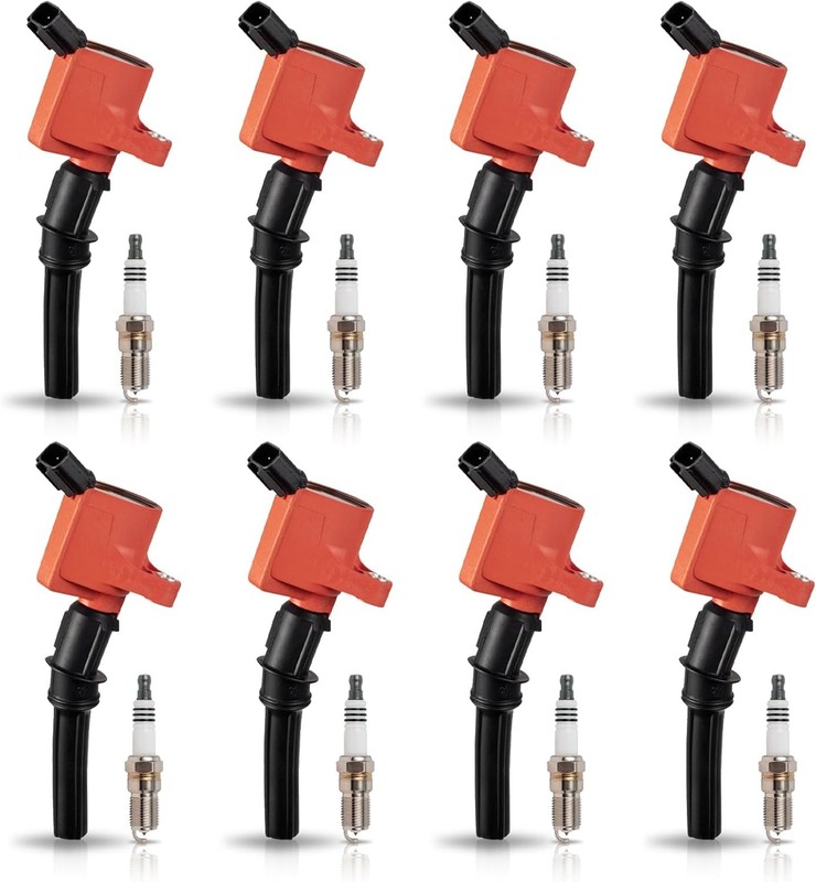 ENA Set of 8 Red Ignition Coil Ford 4.6L 5.4L V8