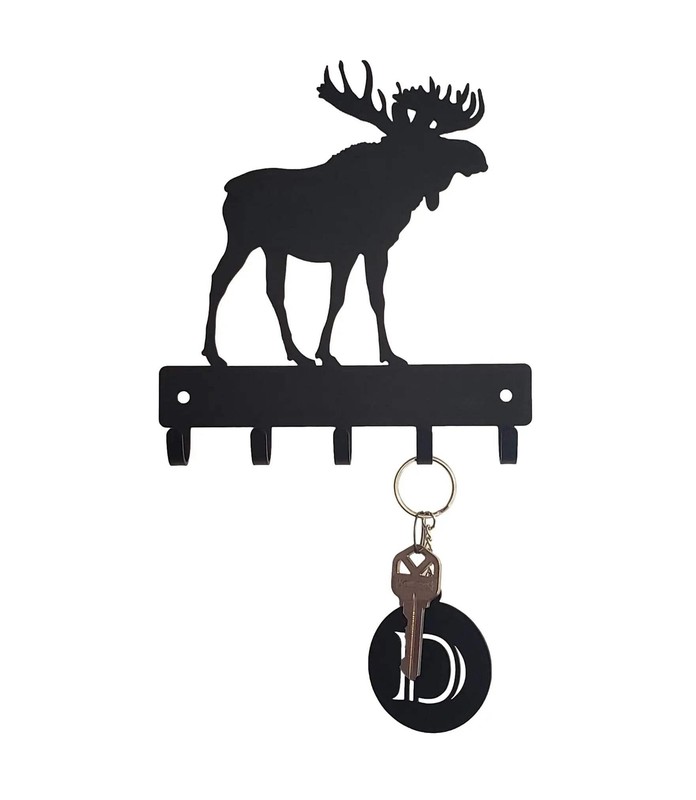 Moose #2 Key Holder with 5 Hooks – Made in USA