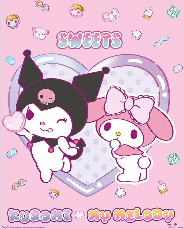 Sanrio My Melody & Kuromi – Mini Poster (Sweets – Hello Kitty & Friends)