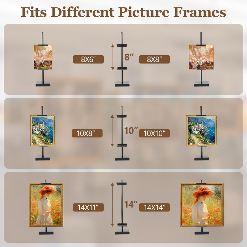 1Pcs Adjustable Tabletop Easel Stand for Picture Frames, Picture Easels for D... gallery
