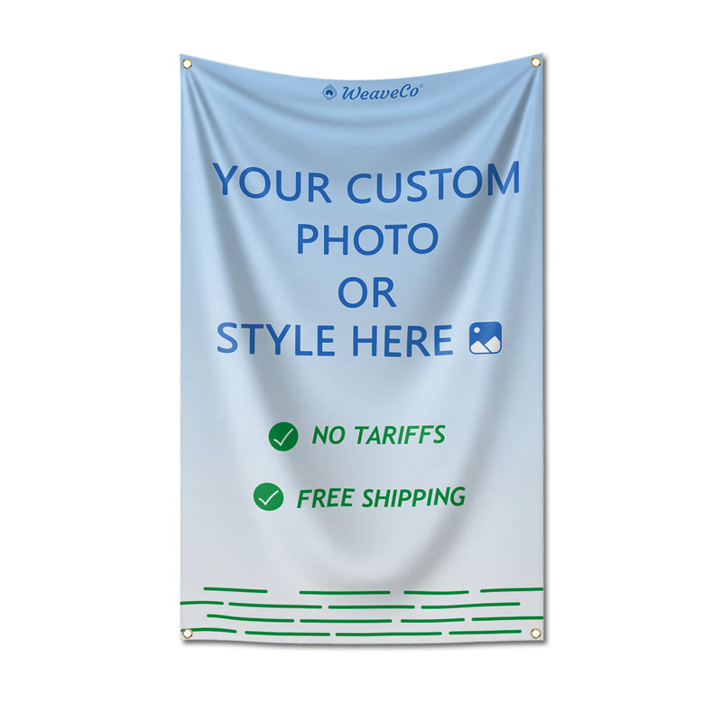 Custom Flag Tapestry Print Banner Wall Art 2×3/3×5/4×6/5×8 with Brass Grommets