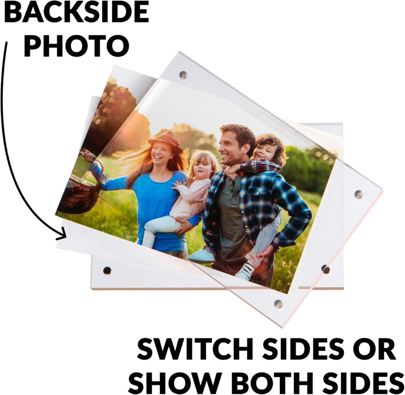 Magnetic Acrylic Picture Photo Frame 8X10 Inches 24Mm Thick with UV Pr gallery