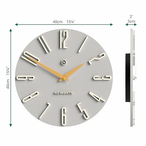 Empire State wall Clock | Round Sculpted Designer wall Clock | Overcoat Grey gallery