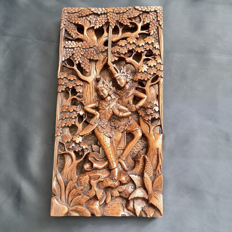 Antique Hand Carved Balinese Rama & Sita Adil Art Gallery Mas Ubud Bali