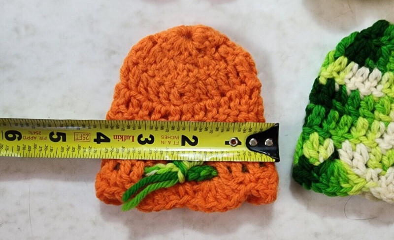Lot of 6 Vtg Crochet Baby / Infant Beanies, Hand Warmers? Multiple Colors gallery