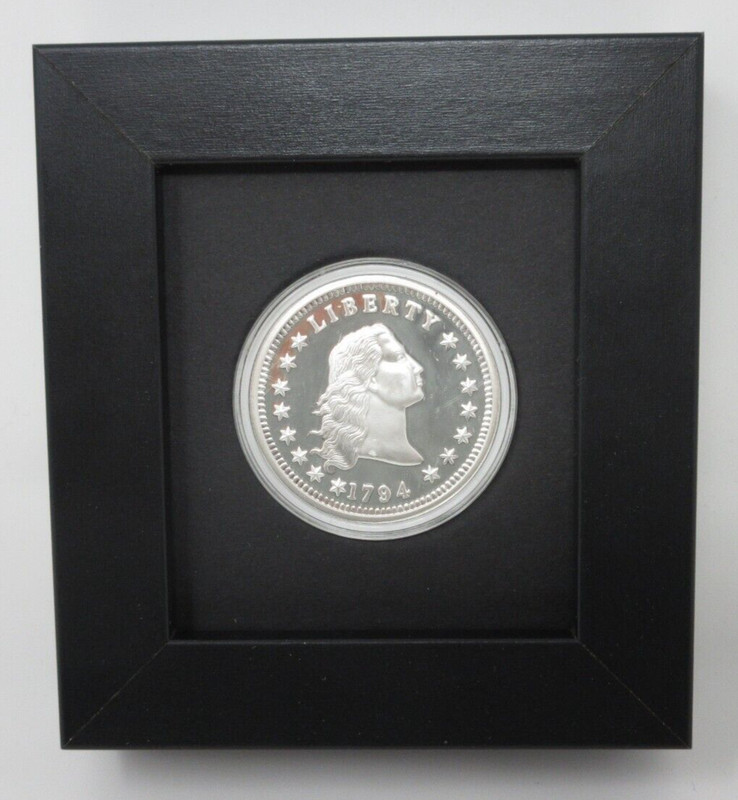1 OUNCE SILVER ROUND (NOT INCLUDED) SMALL DISPLAY FRAME gallery