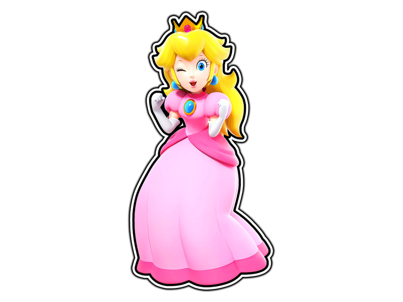 #1898 Princess Peach Super Mario Party Mushroom Kingdom Waterproof Vinyl Sticker