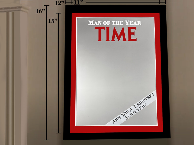 12”x16” Man of the Year Time magazine Glass Mirror from The Big Lebowski Replica