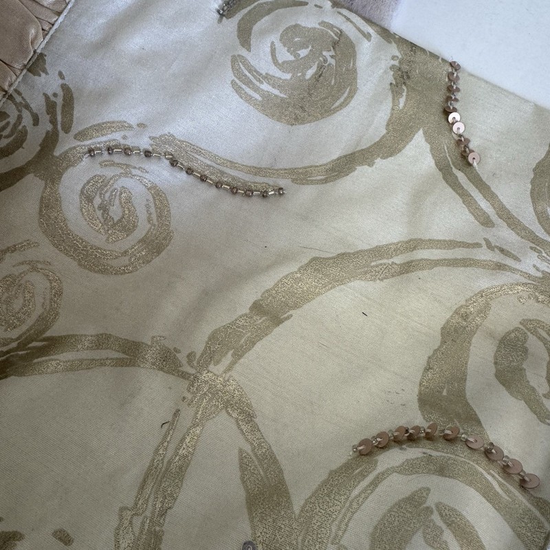 Pier 1 Imports Gold Mantel Scarf 7 X 2 Cream Metallic Beaded Discontinued New! gallery