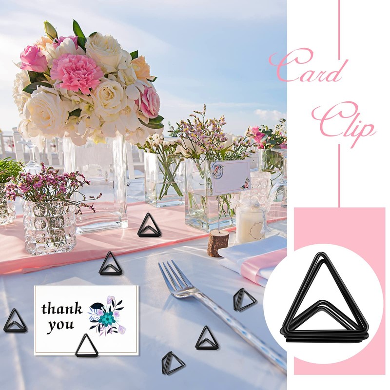 60 Pieces Table Number Holder Place Samll Triangle Shape Name Numbers Table P... gallery