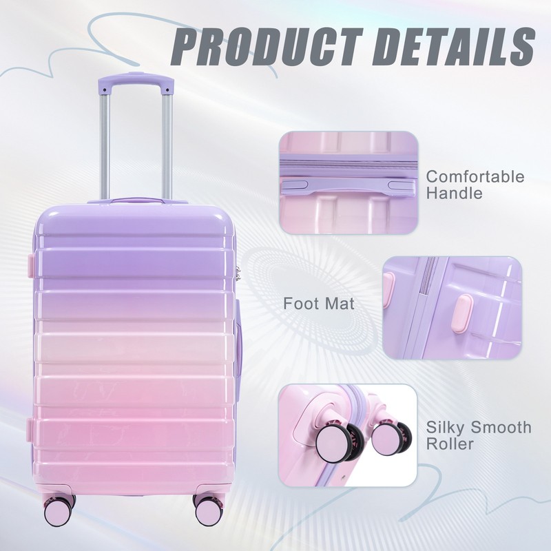 20 24 28 3 Pcs Set In PC Spinner Wheel Luggage, Carry On Suitcase, With Gradi gallery
