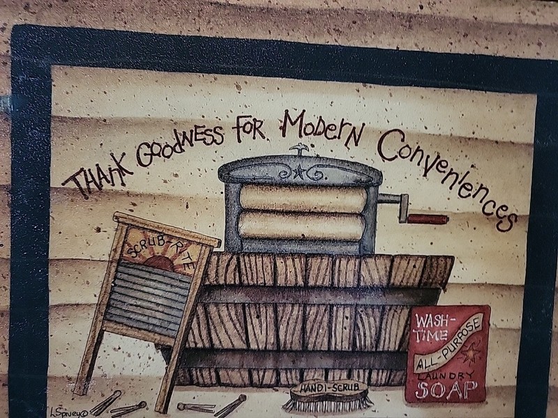 Laundry Room Sign Wall Hang, Thank Goodness For Modern Conveniences gallery