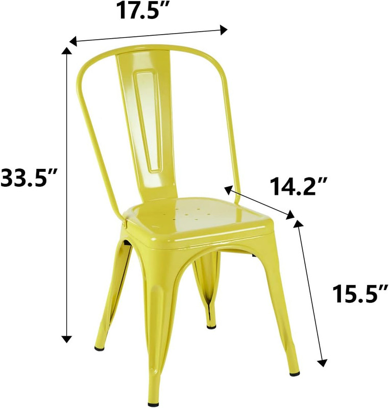 Metal Dining Chair Farmhouse Tolix Style for Kitchen Dining Room Café Restaurant gallery