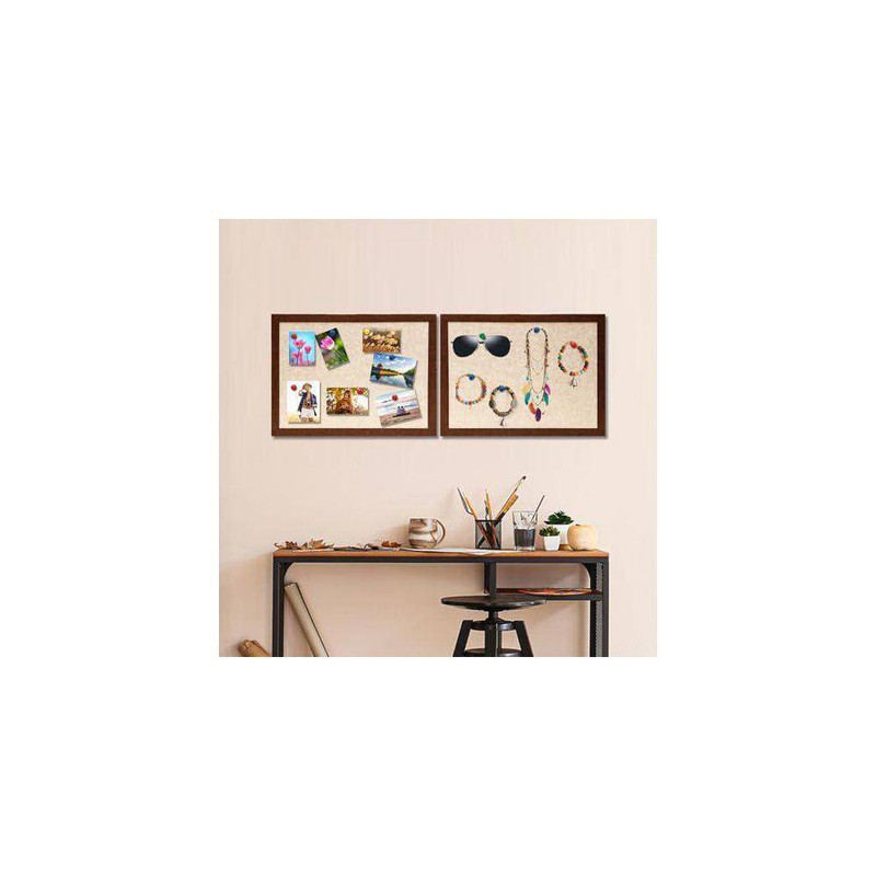 2 Pack Felt Pin Board 15.7 X 11.8 Inch Bulletin Notice Board with 35 Push Pins S gallery