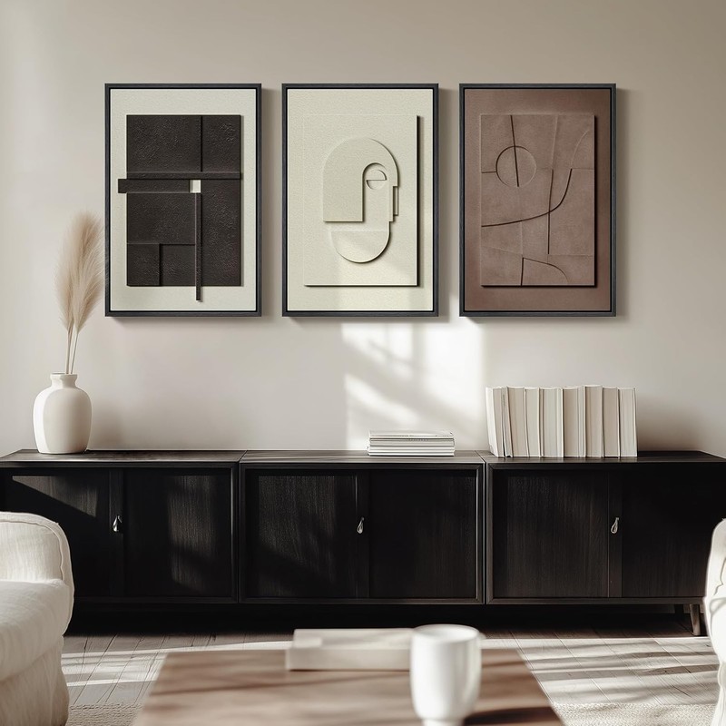 3D Textured Wall Art Framed Abstract Pictures for Living Room Bedroom Office gallery