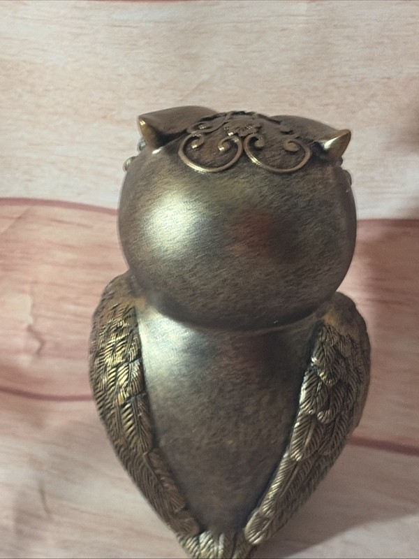 New Brass Owl Figurine Statue Home Decor 5" gallery
