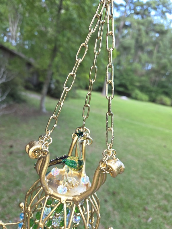 Handmade Swarovski Crystal Peacock Chandelier Suncatcher by SC Artisan gallery