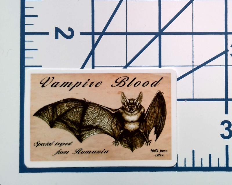 Vampire Blood Bat Sticker Die Cut Vinyl Label Dracula Romania Goth Halloween gallery
