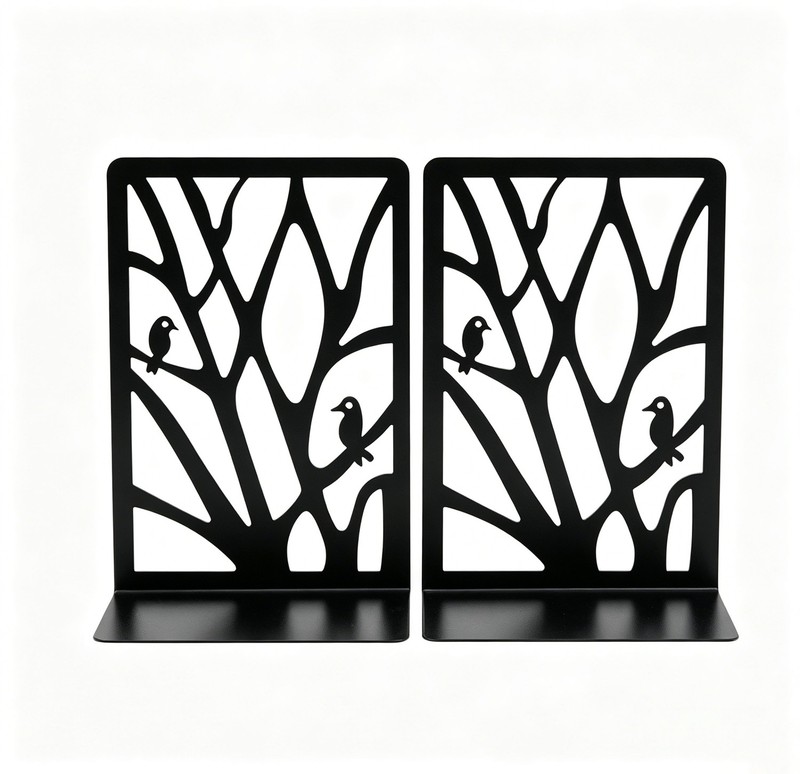 Black Heavy Duty Metal Bookends Book Ends L-shaped Stationery Bookend Holder gallery