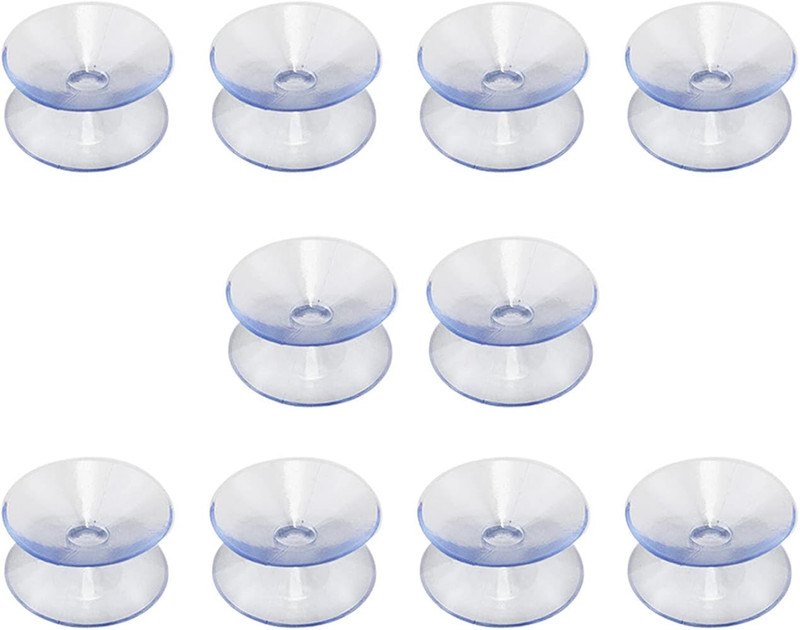 10 Pack Double Sided Suction Cups, Clear Suction Cups, Glass Table Top Bumpers,