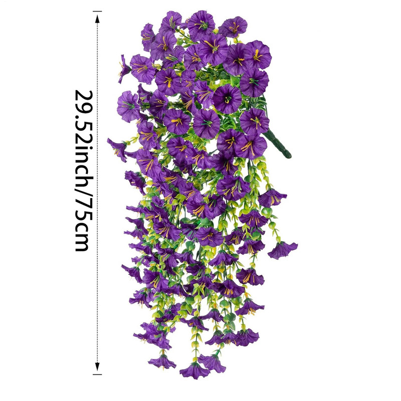 4-20PCS Artificial Morning Glory Vines UV Resistant Hanging Flower Outdoor Decor