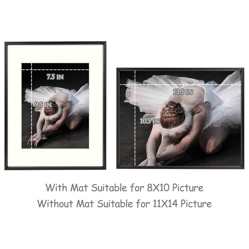 8x10 11x14 12x12 12x16 16x20 Aluminum Metal Picture Frames Real Glass with Mat gallery