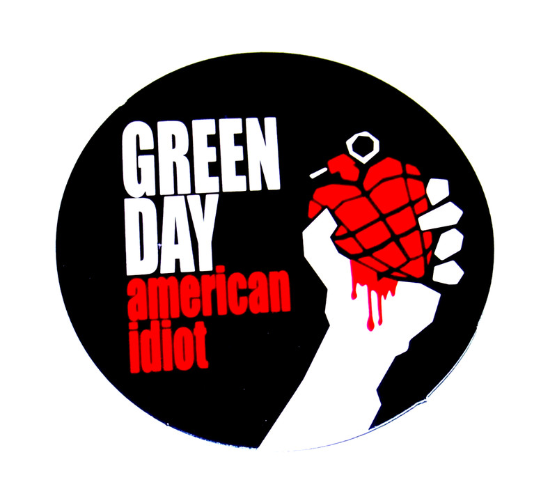 GREEN DAY – Logo Cut Sticker Decal Band Music Pop Punk Rock “American Idiot”