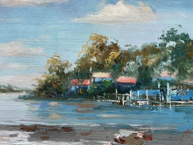 ORIGINAL OIL PAINTING, Kissing Point Bay, Putney, NSW, 50 X 70 cm gallery