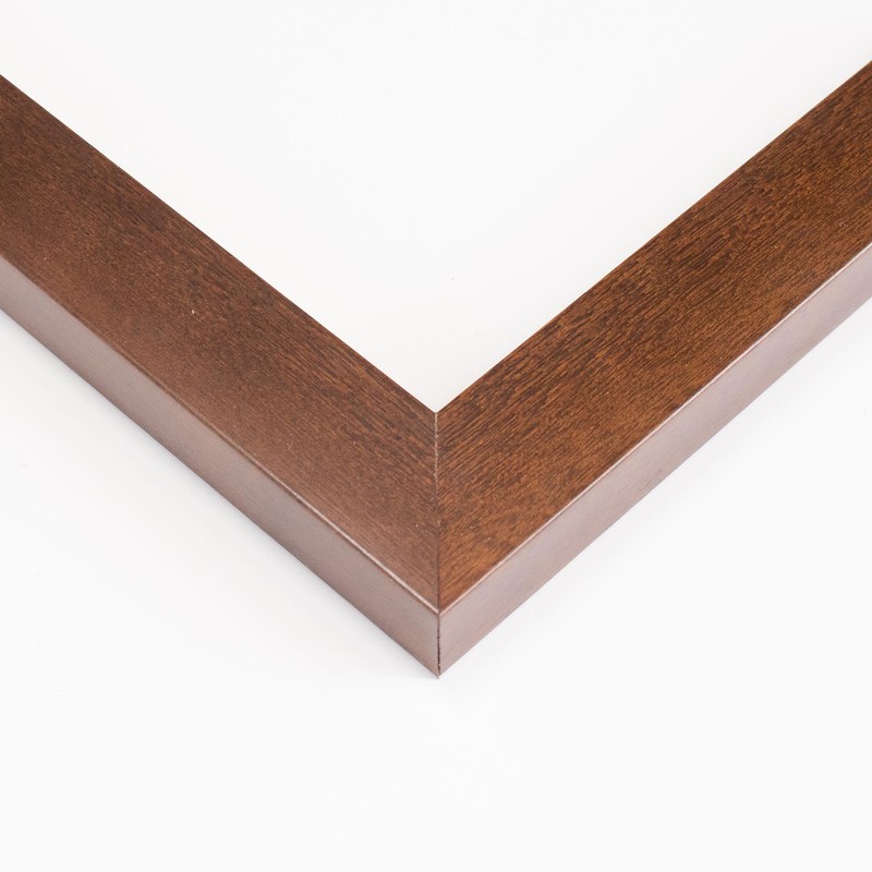 11x7 Brown Real Wood Picture Frame Width 1.25 inches | Interior Frame Depth 0.5 gallery
