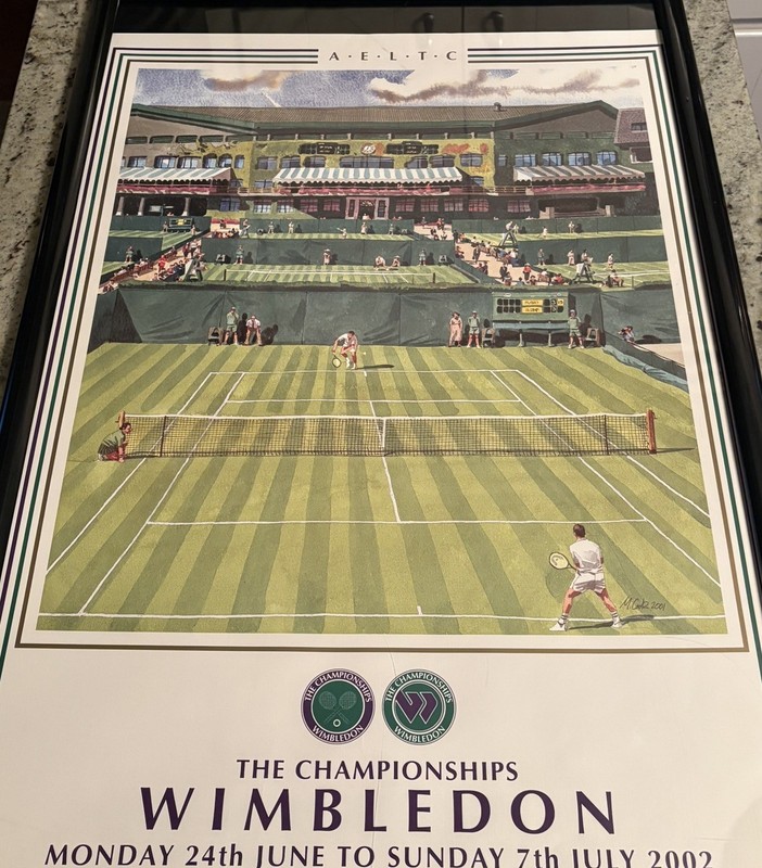 VINTAGE Wimbledon 2002 Centre Court Tennis Poster Wall Art Print Poster ONLY gallery