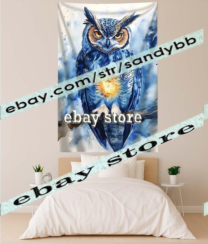 banner Tapestry Enchanted Guardian Theme night owl wisdom 39X59 in gallery