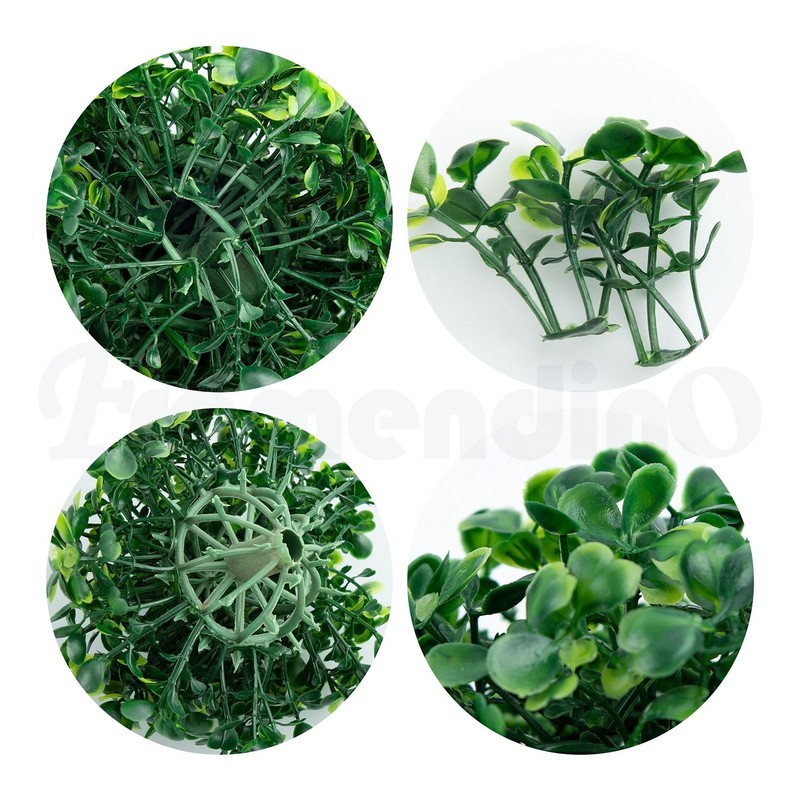 , 6 Pack 4 Inch Artificial Boxwood Topiary Plant Balls Decorative Faux Green ... gallery