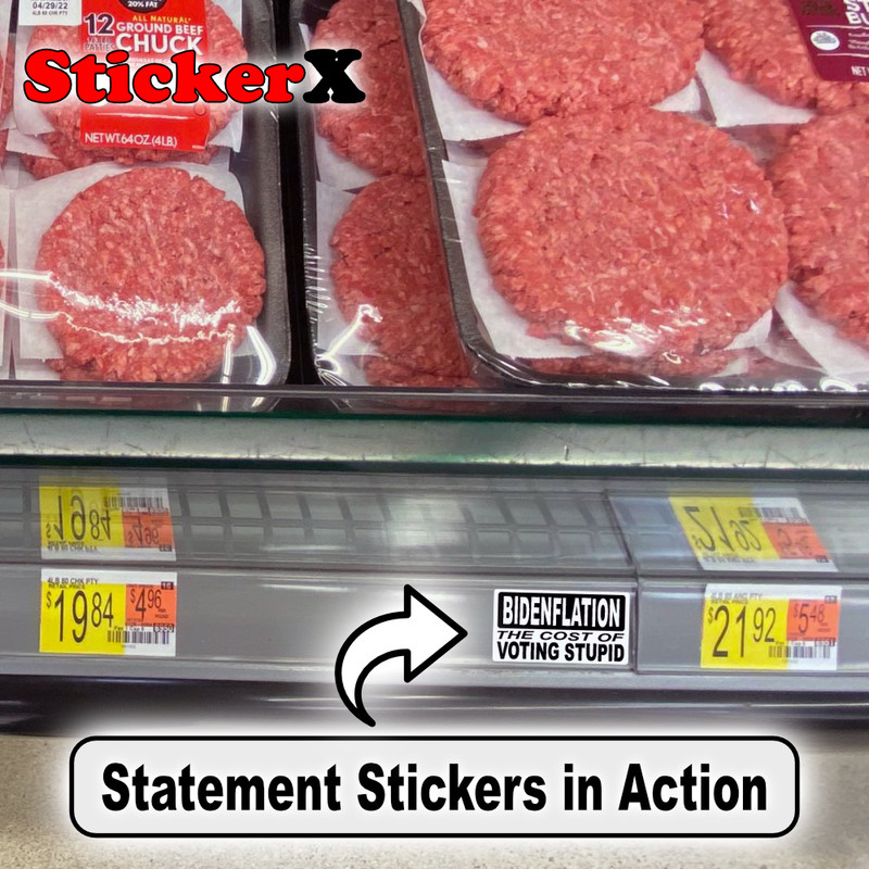 BIDENFLATION Stickers Trump 2024 Anti Joe Biden Prank Gag Joke Statement 25+ PCS gallery