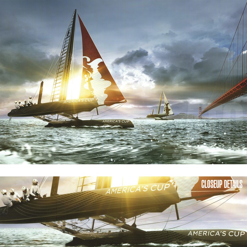 36W”x24H” AMERICA’S CUP SAN FRANCISCO by GILLES MARTIN-RAGET CHOICES of CANVAS