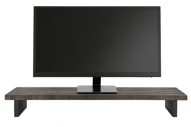 Extra Wide Rustic Wooden Monitor Stand – 40" Desk Riser for Computer, TV & Offic gallery