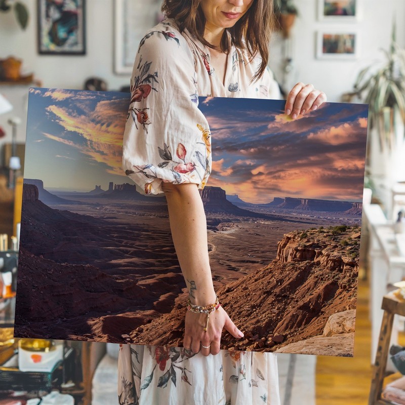 Breathtaking Desert Landscape At Dawn, Showcasing Rugged Wall Art Canvas Print gallery