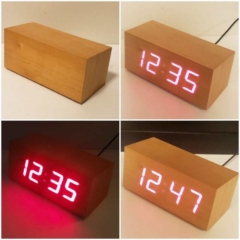 TAKUMI Designer Kouji Iwasaki TO:CA Wood Table Clock W 8.2 x D 3.5 x H 3.5 in gallery
