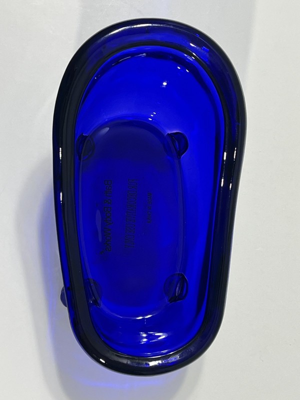 Cobalt Blue Glass Bath Tub Claw Foot Decor ~ Bath and Body Works ~ LNUC gallery