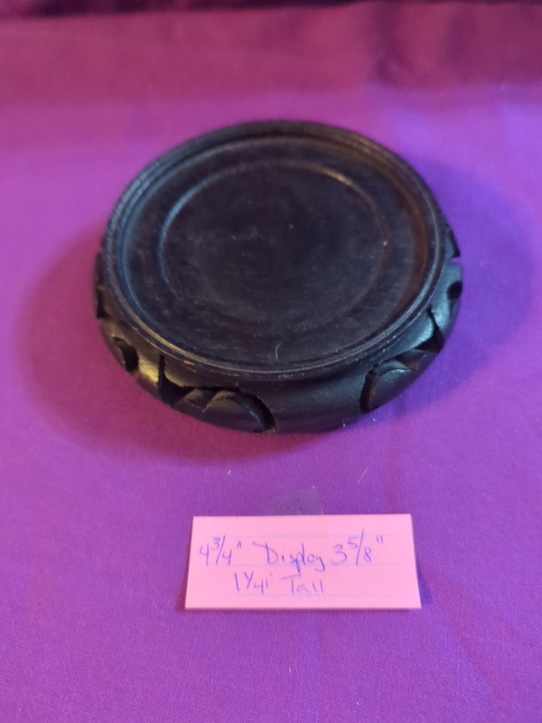 Round Wooden Display Base Made In Hong Kong 4 3/4″, 1 1/4″ Inch Tall