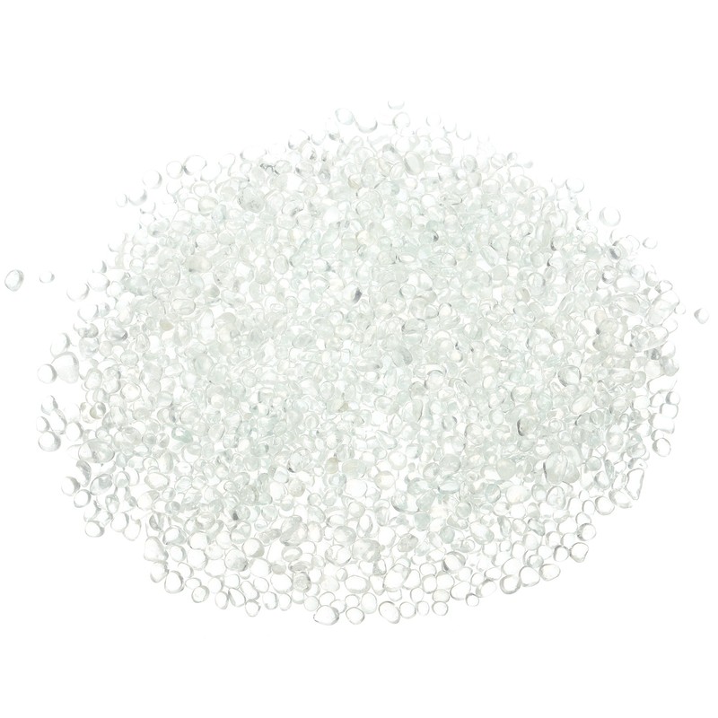 450g/1lb 4-6mm Glass Stones Pebbles Decor for Vase Filler Aquarium Transparent