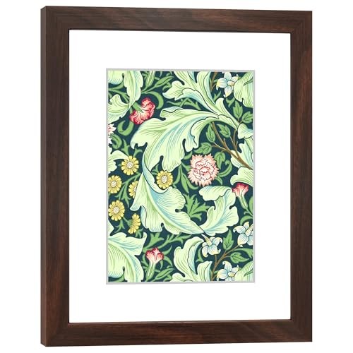 8×10 Picture Frame with Real Glass for Pictures 5×7 with 8×10(1 Pack) Walnut