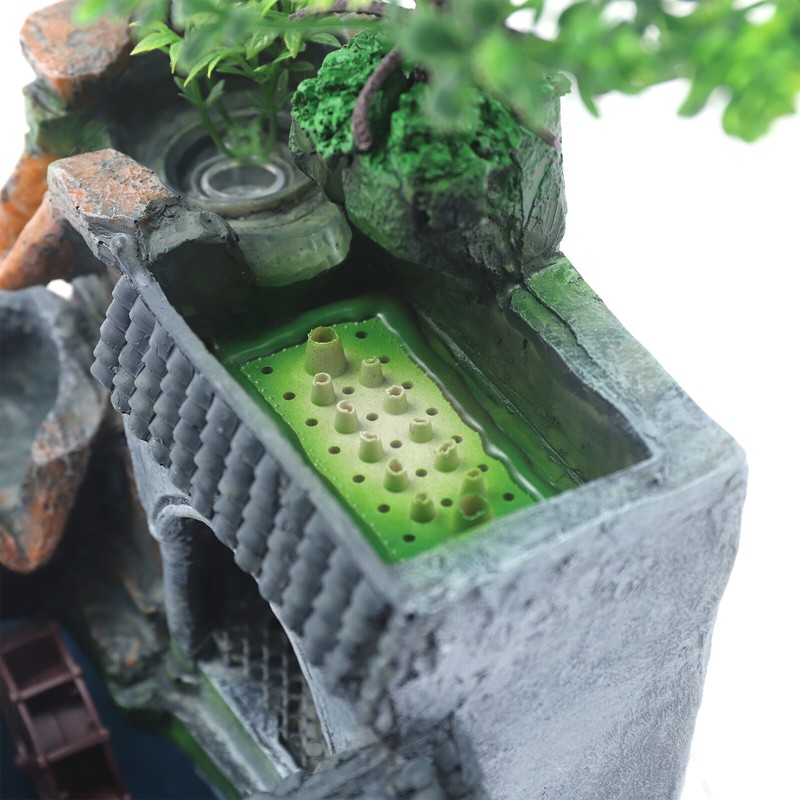 Tabletop Fountain Waterfall Fountain Resin Desk Decor for Home Office Bedroom gallery