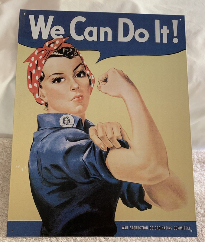 Rosie the Rivetor World World II Poster Design Metal Sign Wall Decor #796