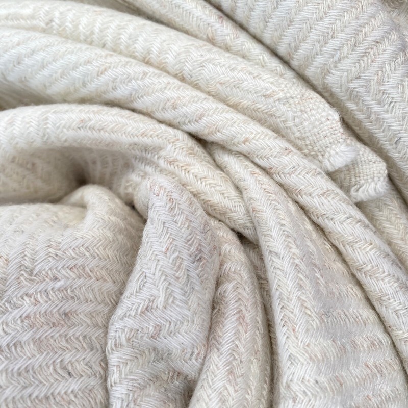 Cashmere Blanket “Laxmi” – Handcrafted From Nepal, Bedspread, Throw