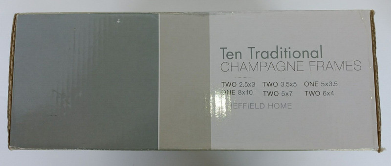 Picture Frames by Sheffield Home Traditional Champagne Set of 10 NEW in Box gallery