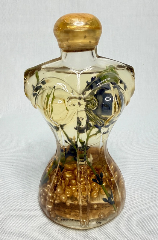 Vintage Aroma Art Floral Design Bath & Body Botanical Oil – Heart Shaped Bottle
