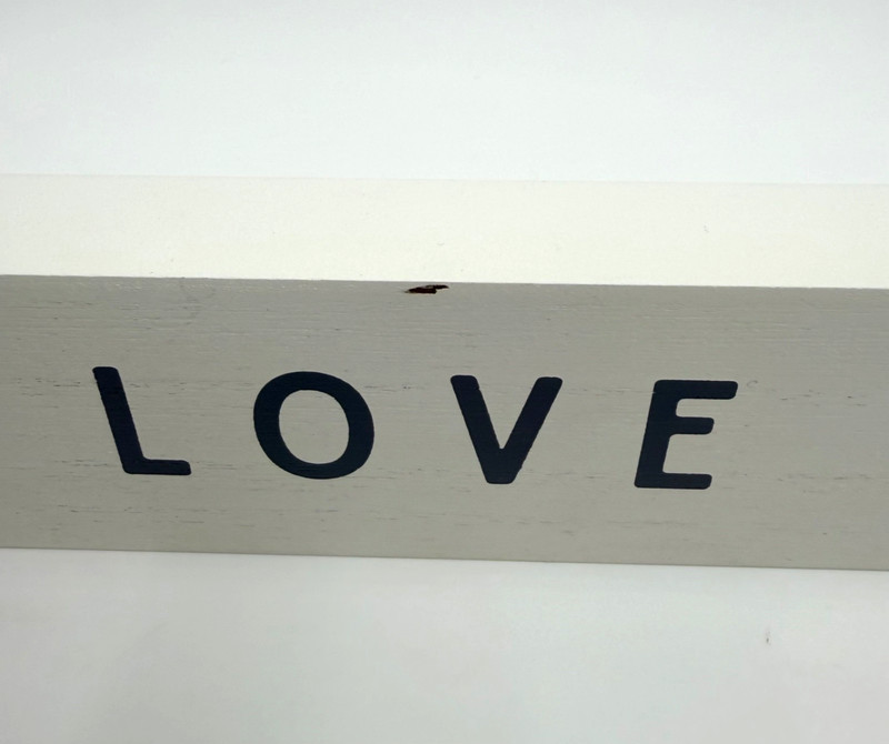 Rustic Love Is Kind Wooden Block Sign Farmhouse Decor Pink Tassel Accent gallery